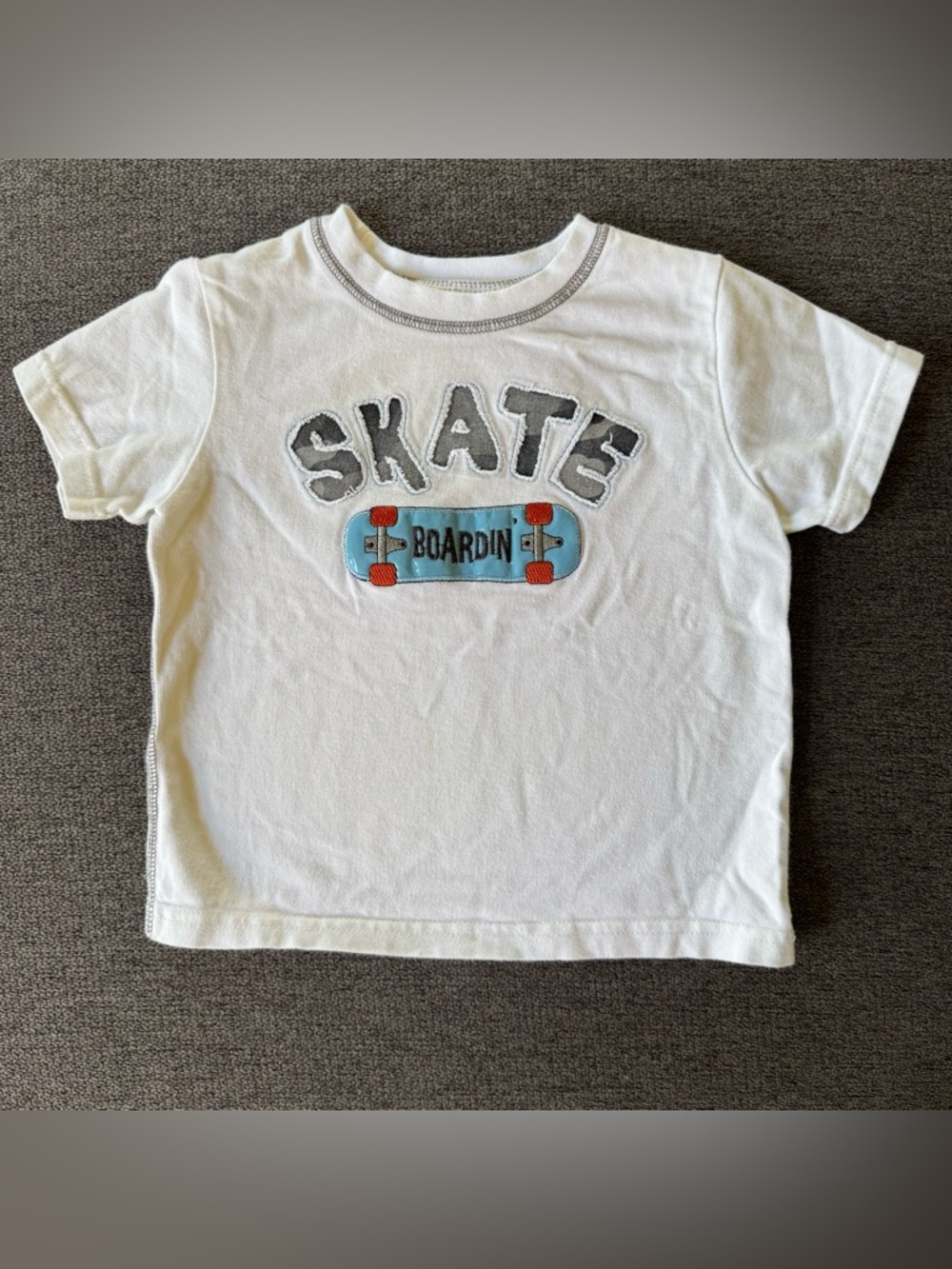 VTG Y2K Little Legends Baby Boy 24M White Short-Sleeve Tee Skateboard